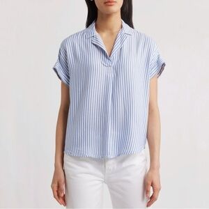 Beachlunchlounge Deni Stripe in Cape Blue Striped Women's Top